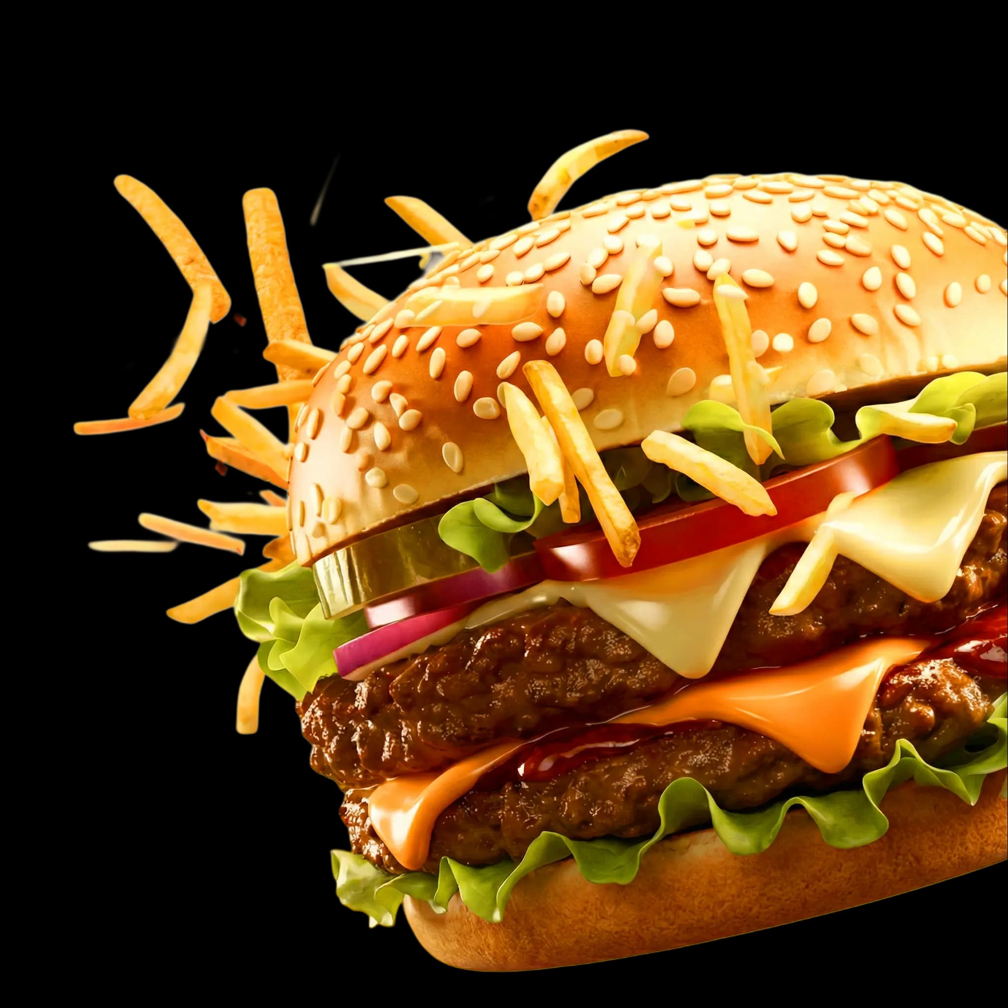 Footer Burger & Fries